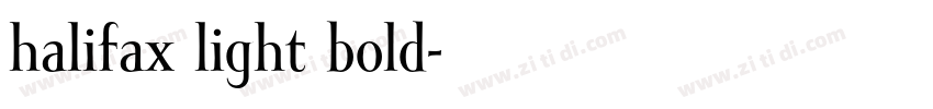 halifax light bold字体转换